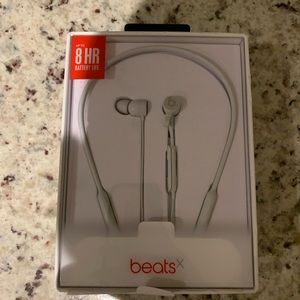 Beats X white wireless Bluetooth headphones